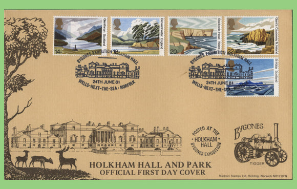 G.B. 1981 National Trust set on official Holkham Hall First Day Cover, Wells-Next-The -Sea Norfolk