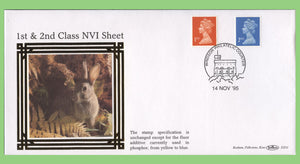 G.B. 1995 1st & 2nd Class NVI definitives on Benham First Day Cover, Windsor