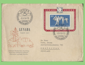 Switzerland 1951 National Philatelic Exhibition Lucerne (LUNABA) First Day Cover