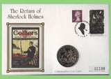 G.B. 1995 set of five 'Sherlock Holmes' Crown Coin First Day Covers