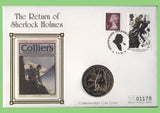 G.B. 1995 set of five 'Sherlock Holmes' Crown Coin First Day Covers