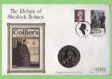 G.B. 1995 set of five 'Sherlock Holmes' Crown Coin First Day Covers