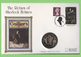 G.B. 1995 set of five 'Sherlock Holmes' Crown Coin First Day Covers