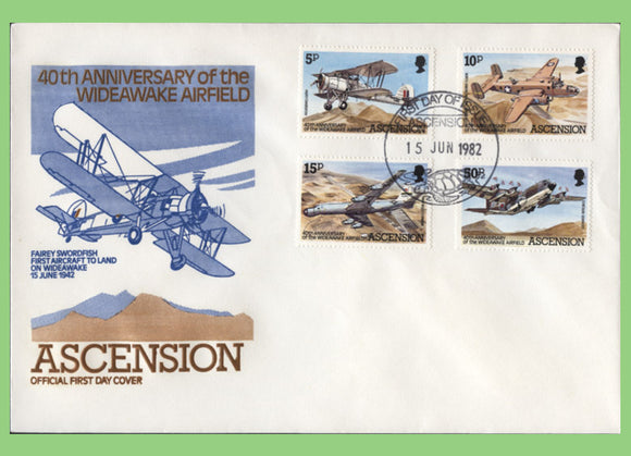 Ascension 1982 Aircrafts set on First Day Cover