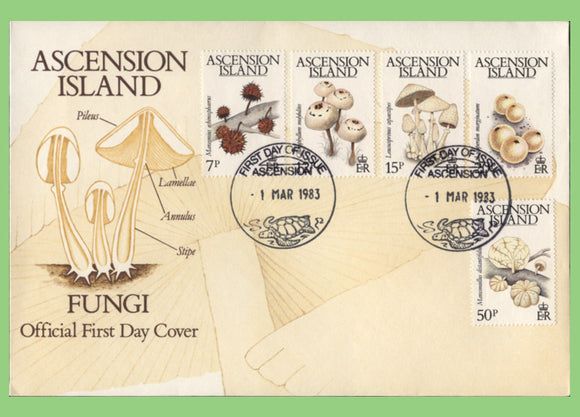 Ascension 1983 Fungi set on First Day Cover