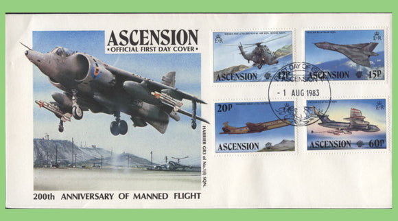 Ascension 1983 200th Anniversary of Manned Flight set on First Day Cover