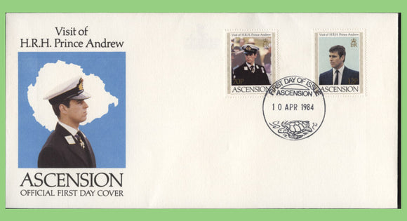 Ascension 1984 Royal Visit set on First Day Cover
