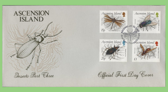 Ascension 1989 Insects set on First Day Cover