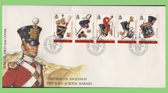 Ascension 1991 Royal Marines, Uniforms set on First Day Cover