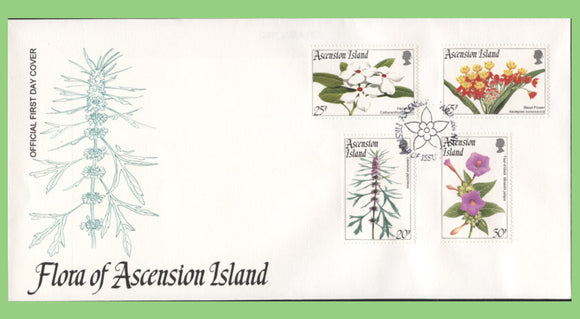 Ascension 1995 Flowers set on First Day Cover