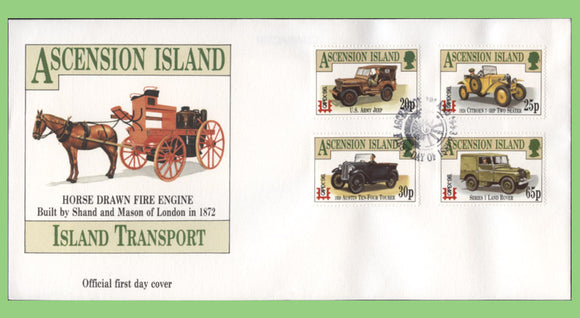 Ascension 1996 Island Transport set on First Day Cover