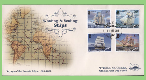 Tristan da Cunha 2019 Whaling / Sailing Ships set on First Day Cover