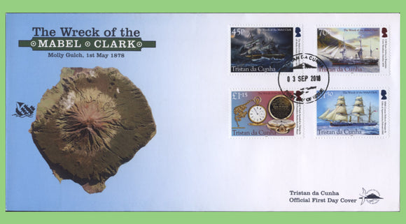 Tristan da Cunha 2018 Wreck of Mabel Clark set on First Day Cover