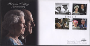 Tristan da Cunha 2017 Royal Platinium Wedding set on First Day Cover