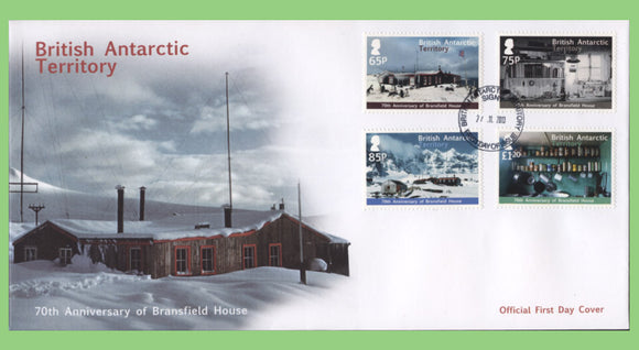 British Antarctic Territory 2013 70th Anniversary of Bransfield set on First Day Cover. Signy