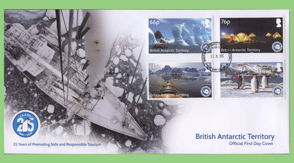 British Antarctic Territory 2016 25 Years of Safe Tourism set on First Day Cover. Signy