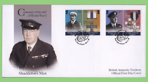 British Antarctic Territory 2018 Shackleton's Men set on First Day Cover