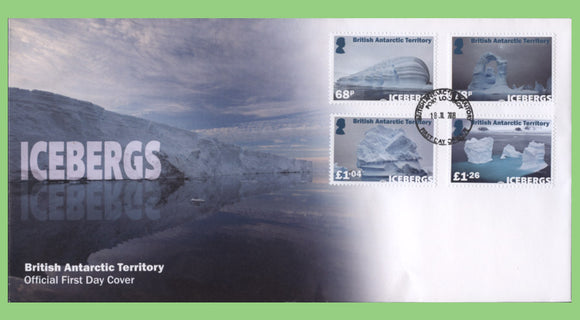 British Antarctic Territory 2019 Icebergs set on First Day Cover