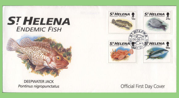 St Helena 1994 Endemic Fish set on First Day Cover