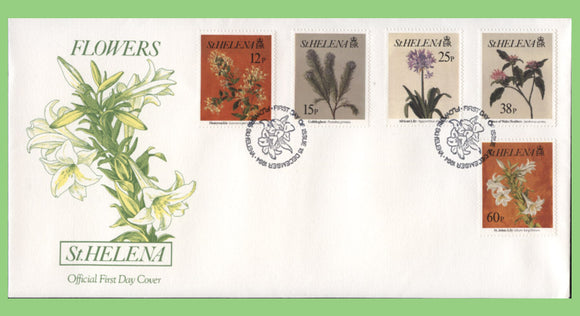 St Helena 1994 Flowers set on First Day Cover