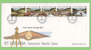 St Helena 1995 Harpers Earth Dam set on First Day Cover