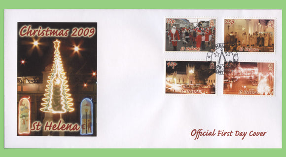 St Helena 2009 Christmas set on First Day Cover
