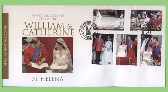 St Helena 2010 Royal Wedding set on First Day Cover