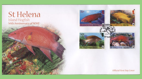 St Helena 2011 50th Anniversary of WWF, Fish set on First Day Cover
