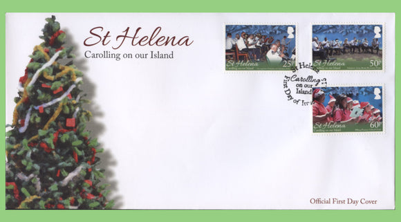 St Helena 2016 Christmas Carolling set on First Day Cover