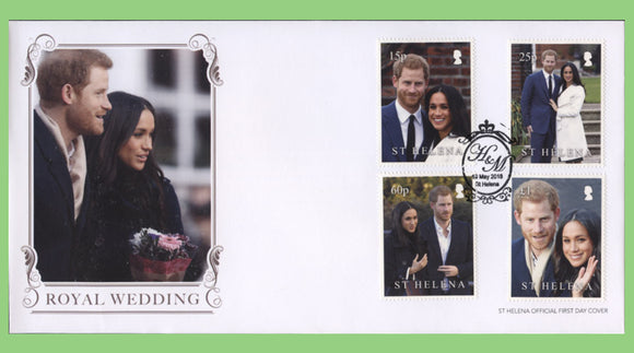 St Helena 2018 Prince Harry & Megan Royal Wedding set on First Day Cover
