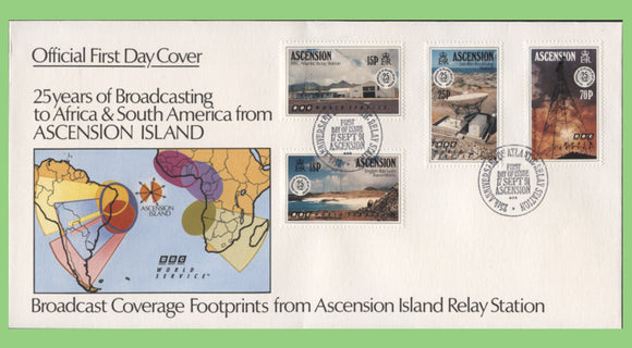 Ascension 1991 BBC Broadcasting Anniversary set on First Day Cover