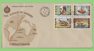 Falkland Islands 1982 Voyage of Darwin set on First Day Cover, Port Stanley