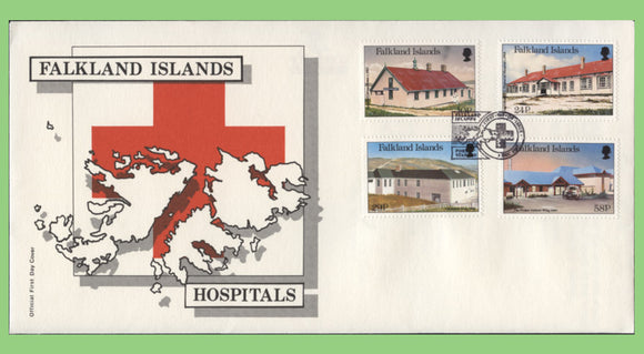 Falkland Islands 1987 Hospitals set on First Day Cover, Port Stanley