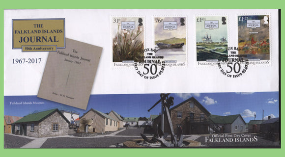 Falkland Islands 2017 The F.I. Journal set on First Day Cover, Fox Bay