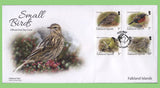 Falkland Islands 2017 Small Birds definitive set on three First Day Cover, Fox Bay