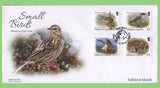 Falkland Islands 2017 Small Birds definitive set on three First Day Cover, Fox Bay