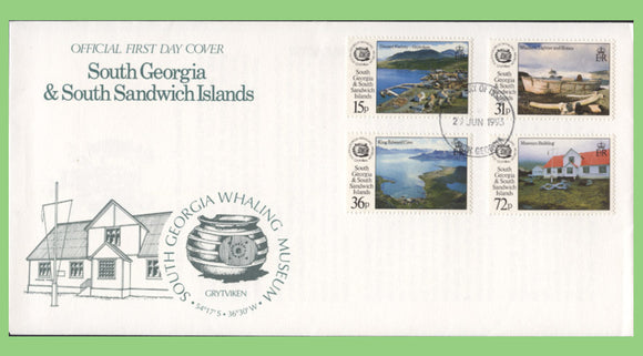 South Georgia & SSI 1993 Grytviken Whaling Museum set on First Day Cover