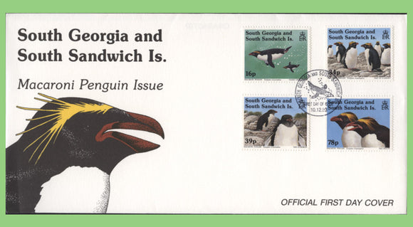 South Georgia & SSI 1993 Macaroni Penguin Issue set on First Day Cover