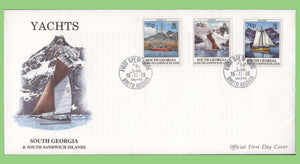 South Georgia & SSI 1995 Sailing Ships/Yachts set First Day Cover