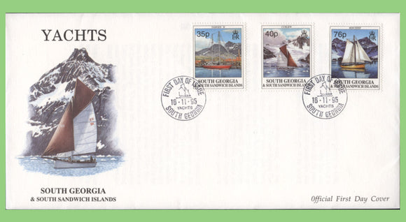 South Georgia & SSI 1995 Sailing Ships/Yachts set First Day Cover