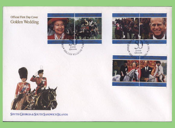 South Georgia & SSI 1997 Golden Wedding set on First Day Cover
