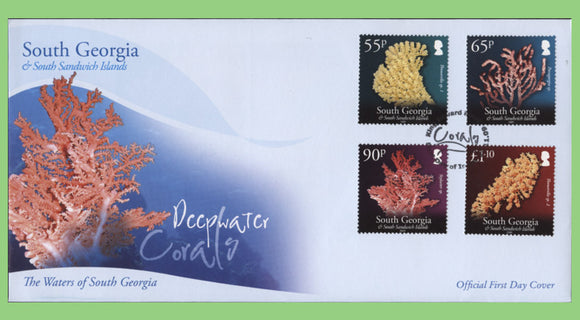 South Georgia & SSI. 2009 Deep Water Corals set on First Day Cover