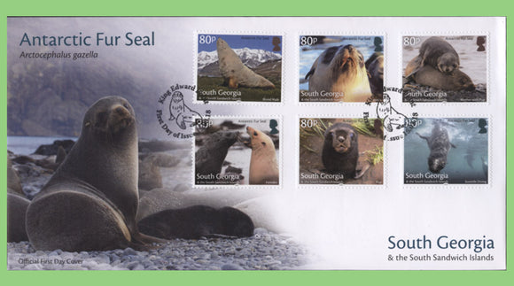 South Georgia & SSI. 2018 Antarctic Fur Seal set on First Day Cover