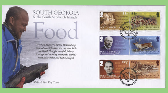 South Georgia & SSI. 2019 Food set on First Day Cover