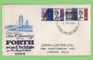 G.B. 1964 Forth Road Bridge set on First Day Cover, London W C