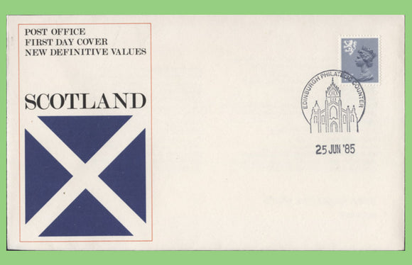 G.B. 1985 17p Scotland Regional PCP/PVA on Post Office First Day Cover