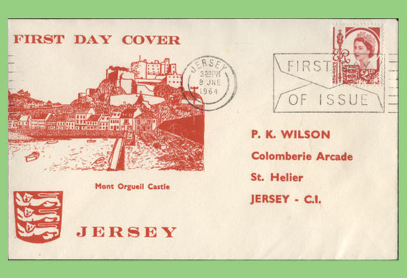 Jersey 1964 2½d Regional stamp on First Day Cover