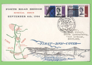 G.B. 1964 Forth Road Bridge set on GPO First Day Cover, South Queensferry