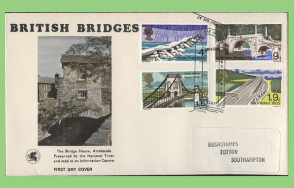 G.B. 1968 Bridges set on Wessex First Day Cover, Bridge Kent