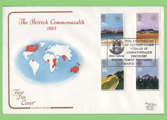 G.B. 1983 Commonwealth Day set on Cotswold First Day Cover, Whitby